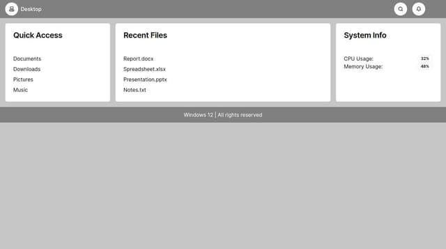 Thumbnail for prompt: win12 desktop