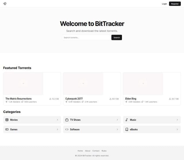 Thumbnail for prompt: Privater bittorrent tracker