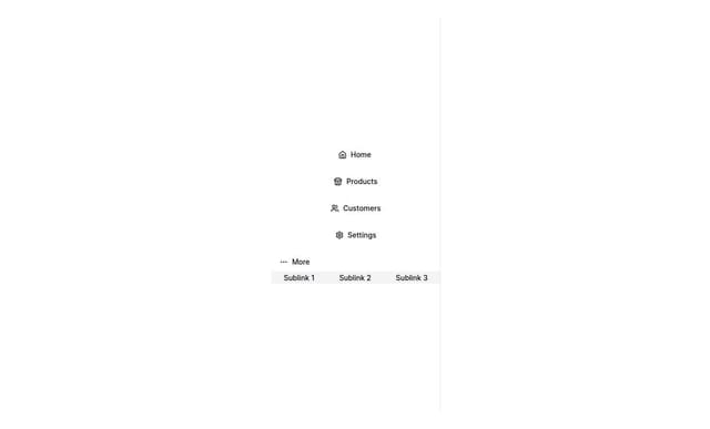 Thumbnail for prompt: Add one more link with an accordian of sublinks using the shadui accordian.