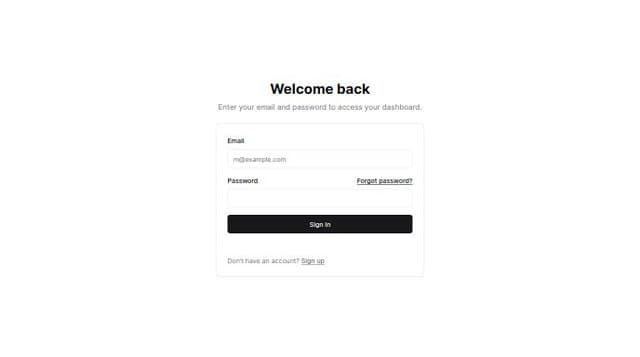 Thumbnail for prompt: create a login screen using shadcn and clerk elements

this is for a SaaS dashboard