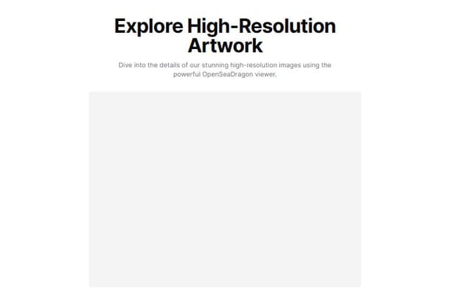 Thumbnail for prompt: Generate web page with OpenSeaDragon plugin