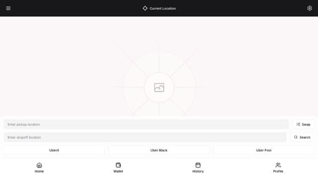 Thumbnail for prompt: generate an uber app