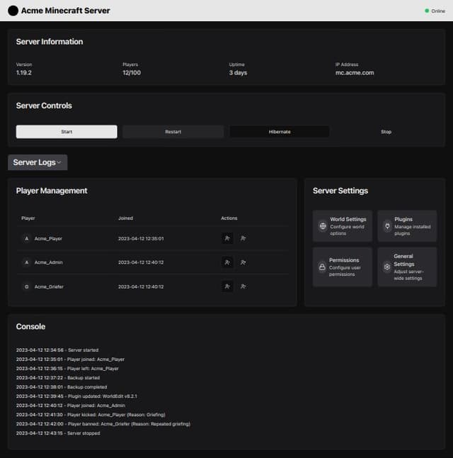 Thumbnail for prompt: Add a console. and make other information take up less space.