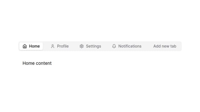 Thumbnail for prompt: Remove the space between Notification and Add New tab