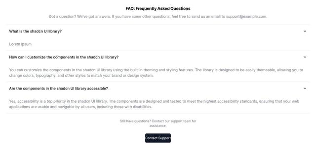 Thumbnail for prompt: at the end of the section add a smaller section for contact with a button