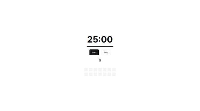 Thumbnail for prompt: all squares in contribution graph should be empty and only turn black after a completed pomodoro cycle
