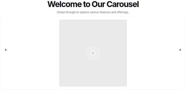 Thumbnail for prompt: it shuld be a single image displayed at a time with previous and next icon buttons