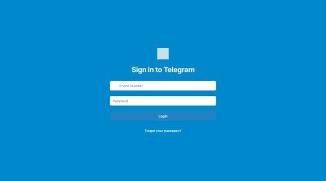 Thumbnail for prompt: telegram web login page
