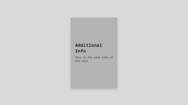 Thumbnail for prompt: Hover card flip animation 