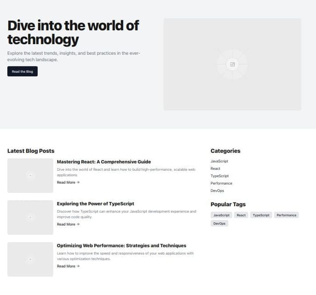 Thumbnail for prompt: Create a technical blog's home benchmarking velog.io