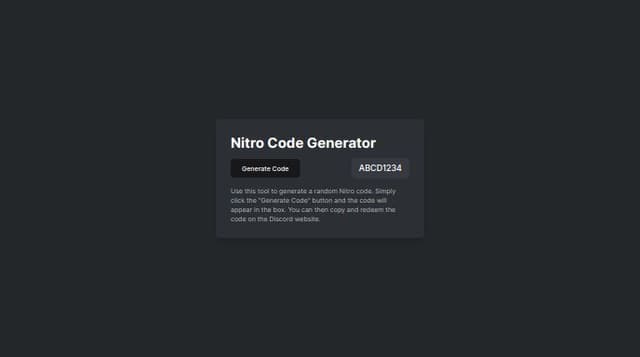 Thumbnail for prompt: crea un generador de nitro