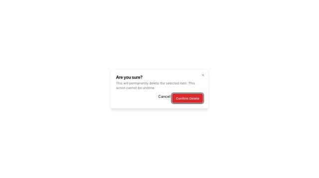 Thumbnail for prompt: delete confirmation dialog