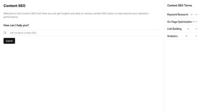 Thumbnail for prompt: na the chatbot supposed to be in the side bar. And we are doign content seo so we talk about terms 