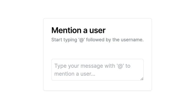 Thumbnail for prompt: textarea with @mentioning users