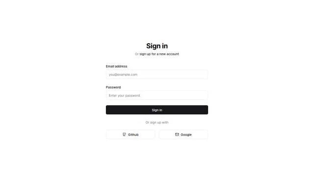 Thumbnail for prompt: i want login with email password and sign up with email with otp in same page but hide the signup when click of sign up hide login show sign up
