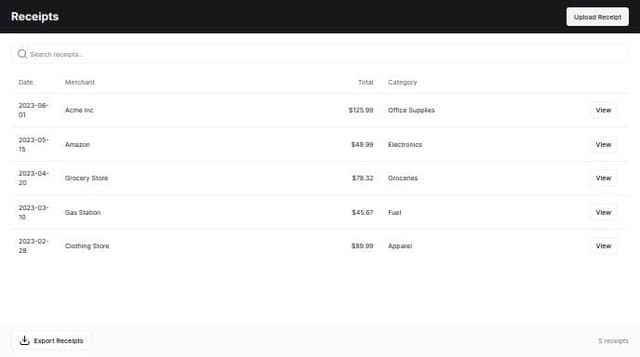 Thumbnail for prompt: receipts manager