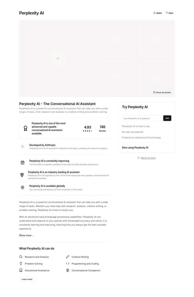 Thumbnail for prompt: give code for perplexity.ai in 1 file so i can copy and apste