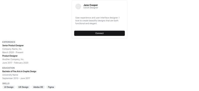 Thumbnail for prompt: create profile page of linkedin mobile use shadcn and tailwind 