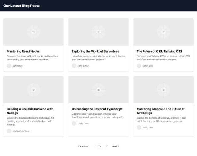 Thumbnail for prompt: create a blogs listing page