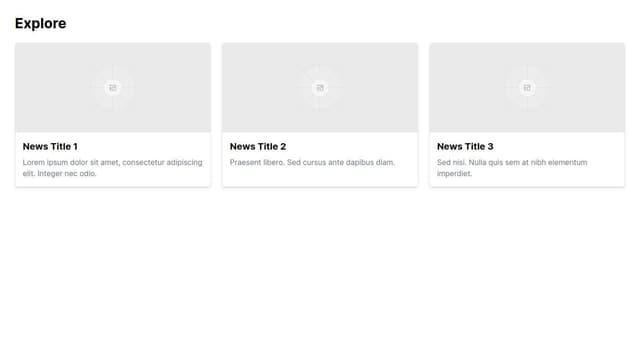 Thumbnail for prompt: explore  screen for news flutter app