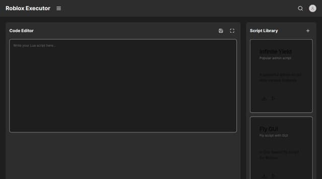 Thumbnail for prompt: make me a roblox executor exploit design 