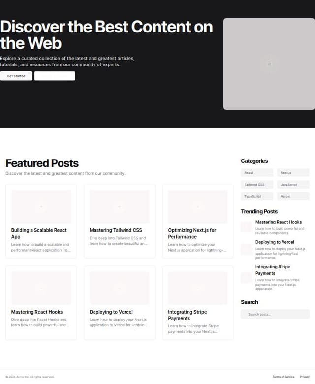Thumbnail for prompt: Create a UI like Home taringa.net