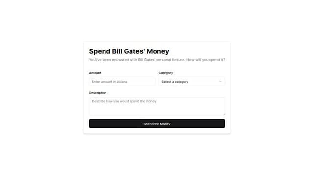 Thumbnail for prompt: spend bill gates money