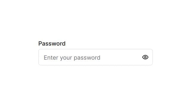 Thumbnail for prompt: create a password input field using shadcn UI input that has show/hide password functionality