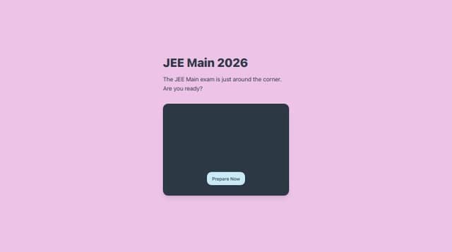 Thumbnail for prompt: a simple page having countdown of days left for jee main exam of 2026- smooth and very good looking 