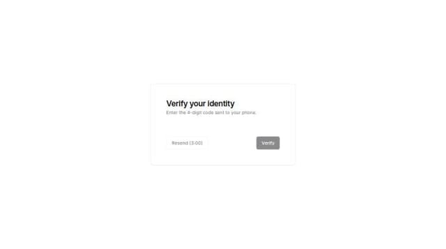 Thumbnail for prompt: 4 digit otp verification screen with resend option ( resend should be allowed after 3 minutes ) using email