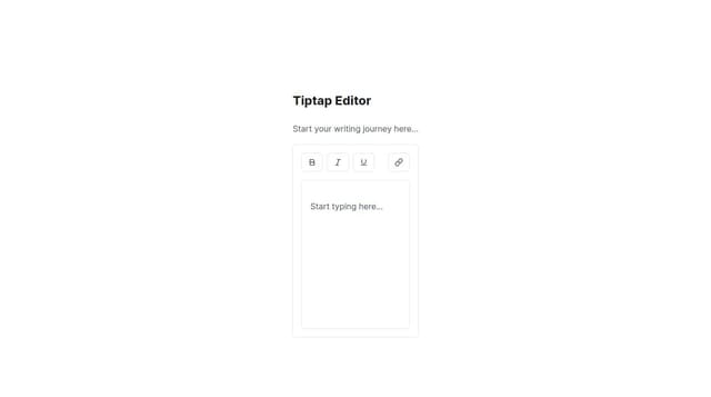 Thumbnail for prompt: a tiptap editor that supports links