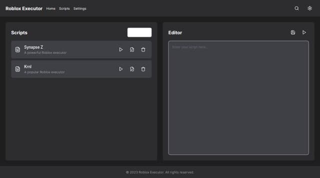 Thumbnail for prompt: make me a roblox executor ui like synpase z thats a .xaml for visual studio 2022