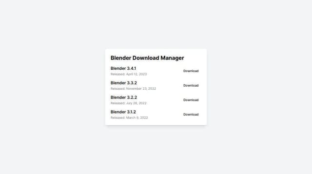 Thumbnail for prompt: a simple dowload manager for blender builds
