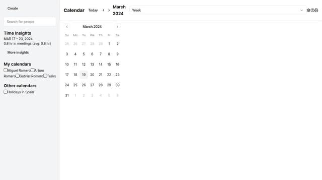 Thumbnail for prompt: Make a google calendar clone (see photo) using shadcn/ui components. The calendar should be a single page, and it should have a drawer to the left and a toolbar at the top. The calendar should only show the month view (to keep it simple). Keep it simple but make it functional. The UI should be kept minimal and match shadcn/ui styles. 