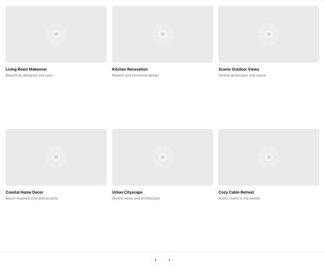 Thumbnail for prompt: image gallery list view with pagination