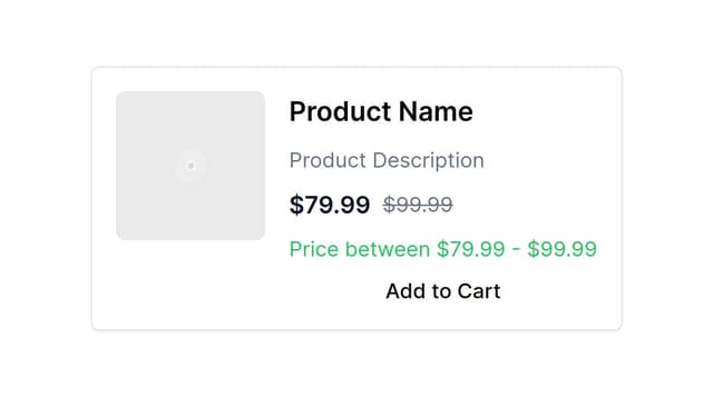 Thumbnail for prompt: generate it now with a price comparison that indicate "price between".