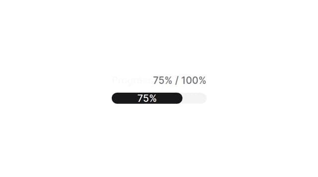 Thumbnail for prompt: Make progress bar with limit/maxLimit and when the progress bar overlaid the part of the text change the part of the text that got overlaid by the progress