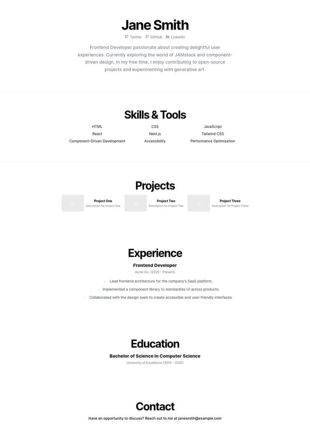 Thumbnail for prompt: create frontend dev portfolio