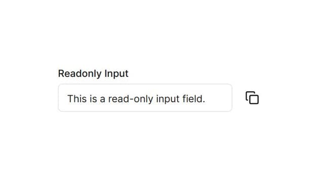 Thumbnail for prompt: a read only input that user can copy value