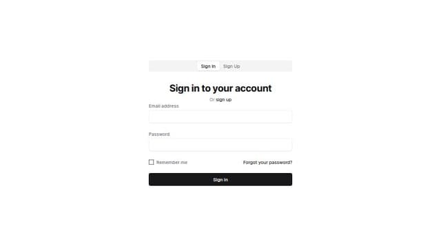 Thumbnail for prompt: use shadcn's Tab to switch from sign-in to sign-up