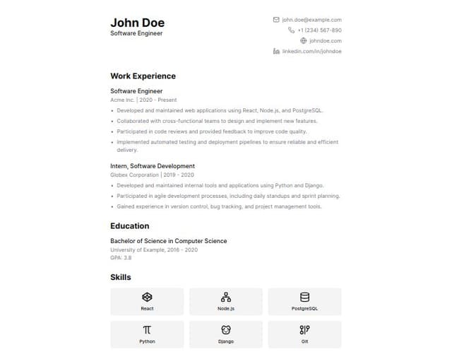 Thumbnail for prompt: make profetinal resume with cool design