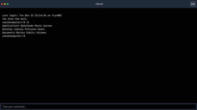 Thumbnail for prompt: python tkinter terminal UI looks like iterm2