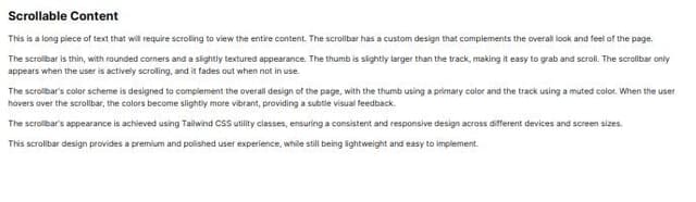 Thumbnail for prompt: make a nice looking scrollbar