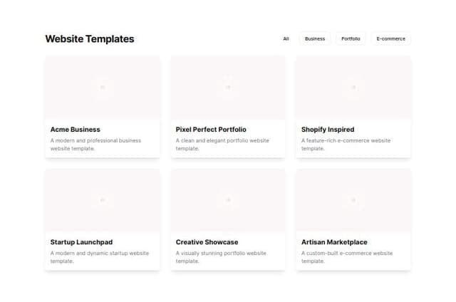 Thumbnail for prompt: a template gallery