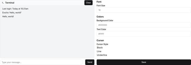 Thumbnail for prompt: The user can send messages by typing into a chat section placed at the bottom of the the left hand side column. The text input area has send button  