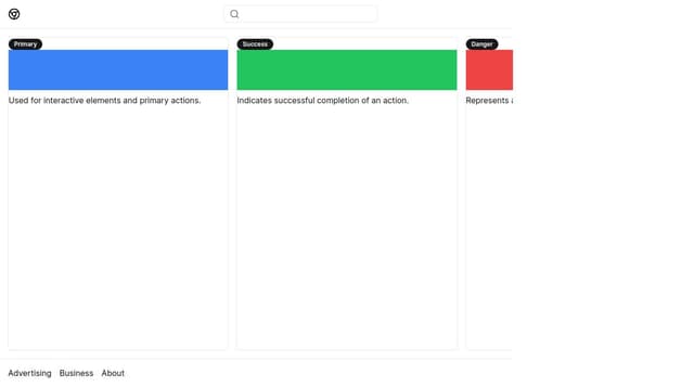 Thumbnail for prompt: A demo wesite for new semantic color system. The webite should be like google style