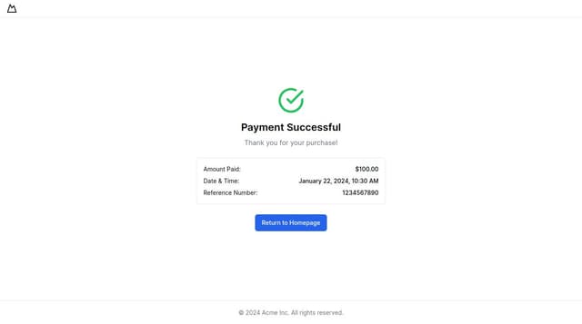 Thumbnail for prompt: Payment Success Page
