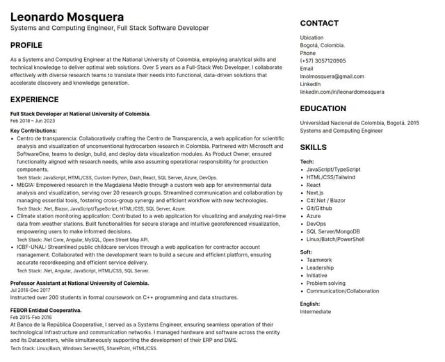 Thumbnail for prompt: simple cv format 