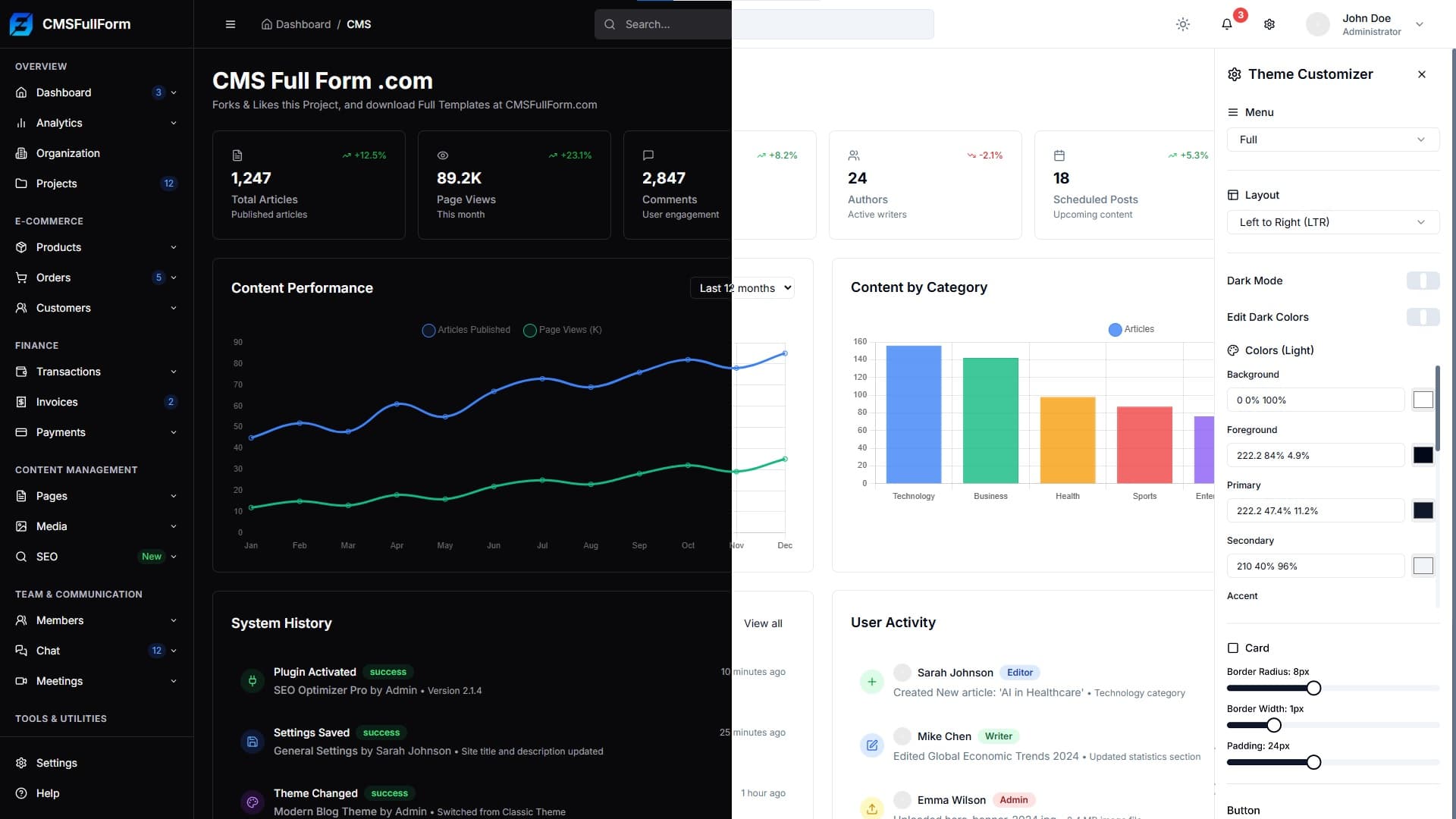 Frosted Glass UI - CRM Dashboard UI Design - Dashboards Templates - v0 ...