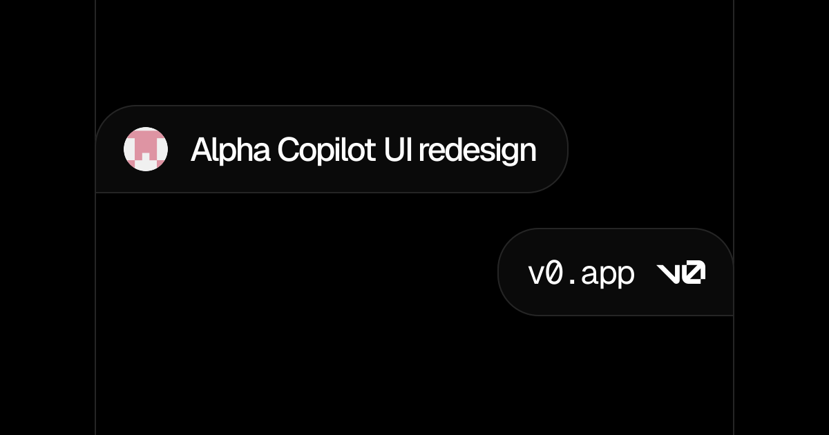 Alpha Copilot UI redesign - v0 by Vercel
